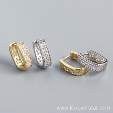 Silver 925 Gold Plated 18k U Shape Earrings